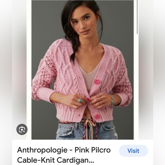 Anthropologie Sweaters - Anthropology Pink Cardigan